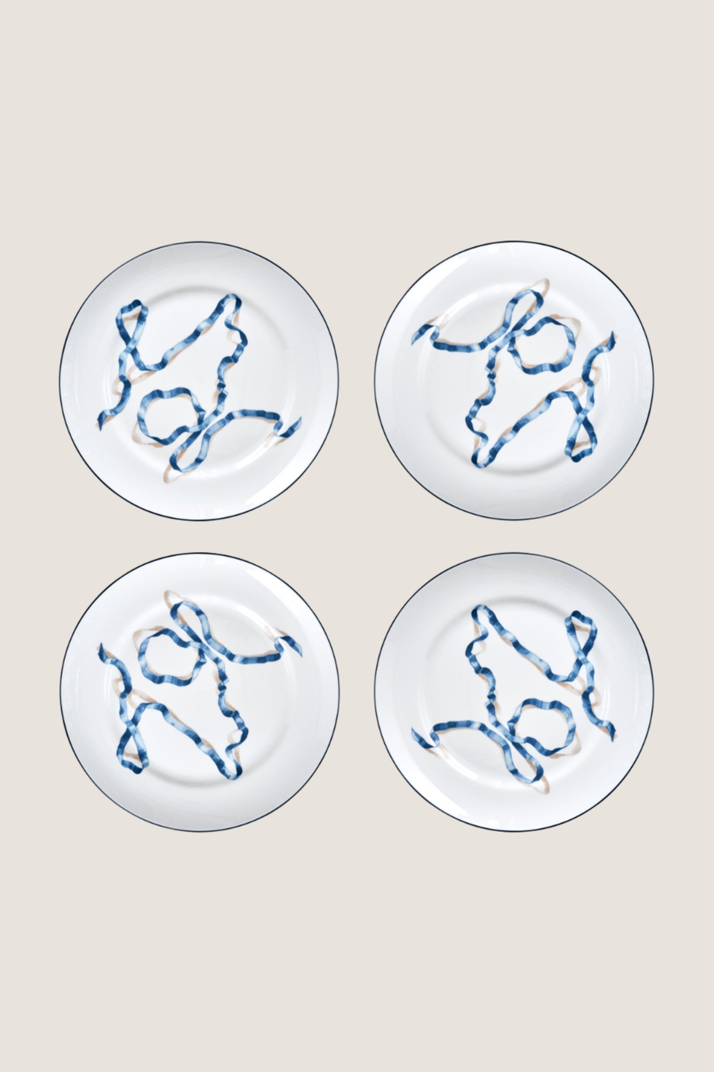 Blue Ribbon Dinner Plates (Set of 4)