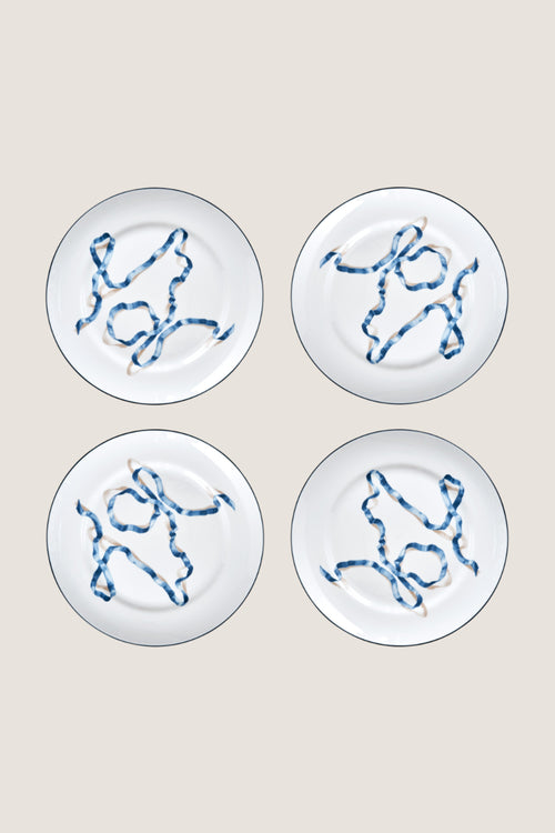 Blue Ribbon Dinner Plates (Set of 4)