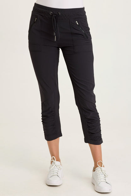 Aksana Whisper Stretch Ruched Active Slim Pant