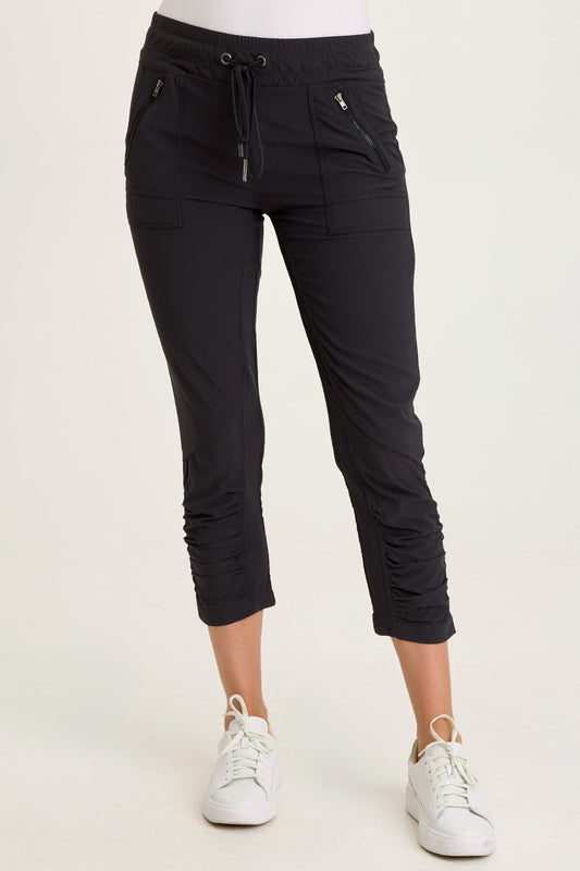 Aksana Whisper Stretch Ruched Active Slim Pant