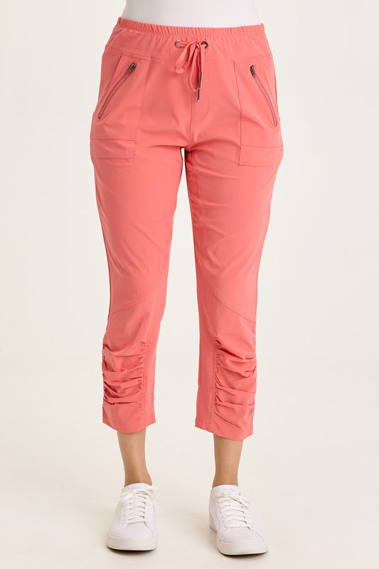 Aksana Whisper Stretch Ruched Active Slim Pant