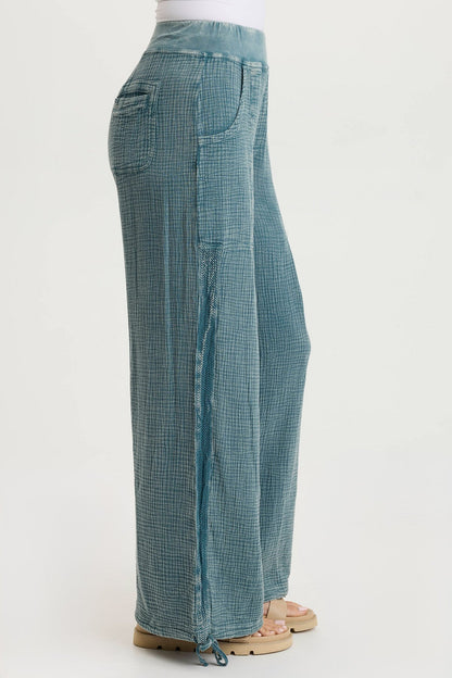 Lenka Gauze Cinched Wide-Leg Pant