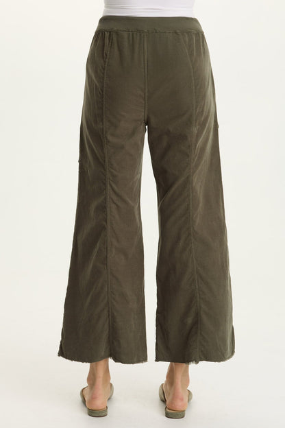 Heta Corduroy Wide-Leg Drawstring Cargo Pant