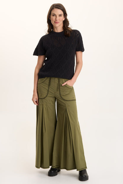 Nevins Soft Volume Wide Leg Drawstring Pant