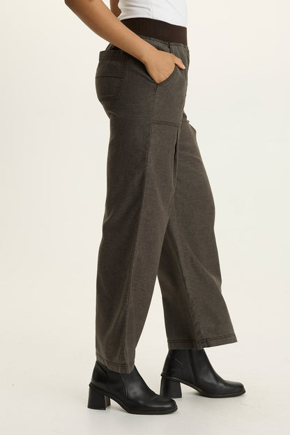 Riven Twill Wide Leg Pull-On Pant