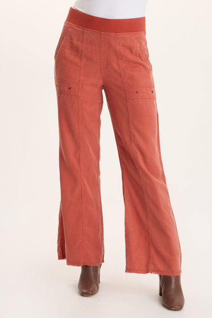 Schyler Soft Twill Wide-Leg Trouser