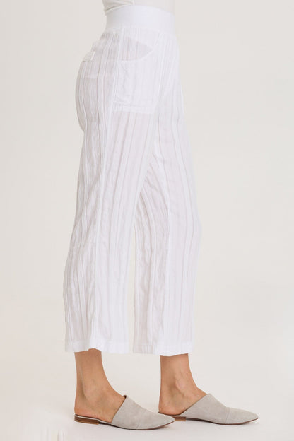 Carruth Textured Stripe Flared Leg Crop