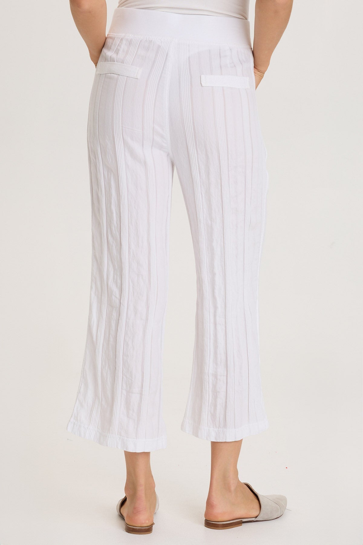 Carruth Textured Stripe Flared Leg Crop