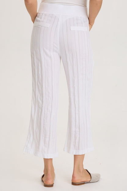 Carruth Textured Stripe Flared Leg Crop