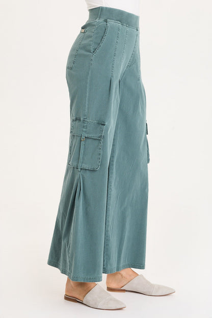 Erwin Side Pleats Cargo Wide-Leg Pant