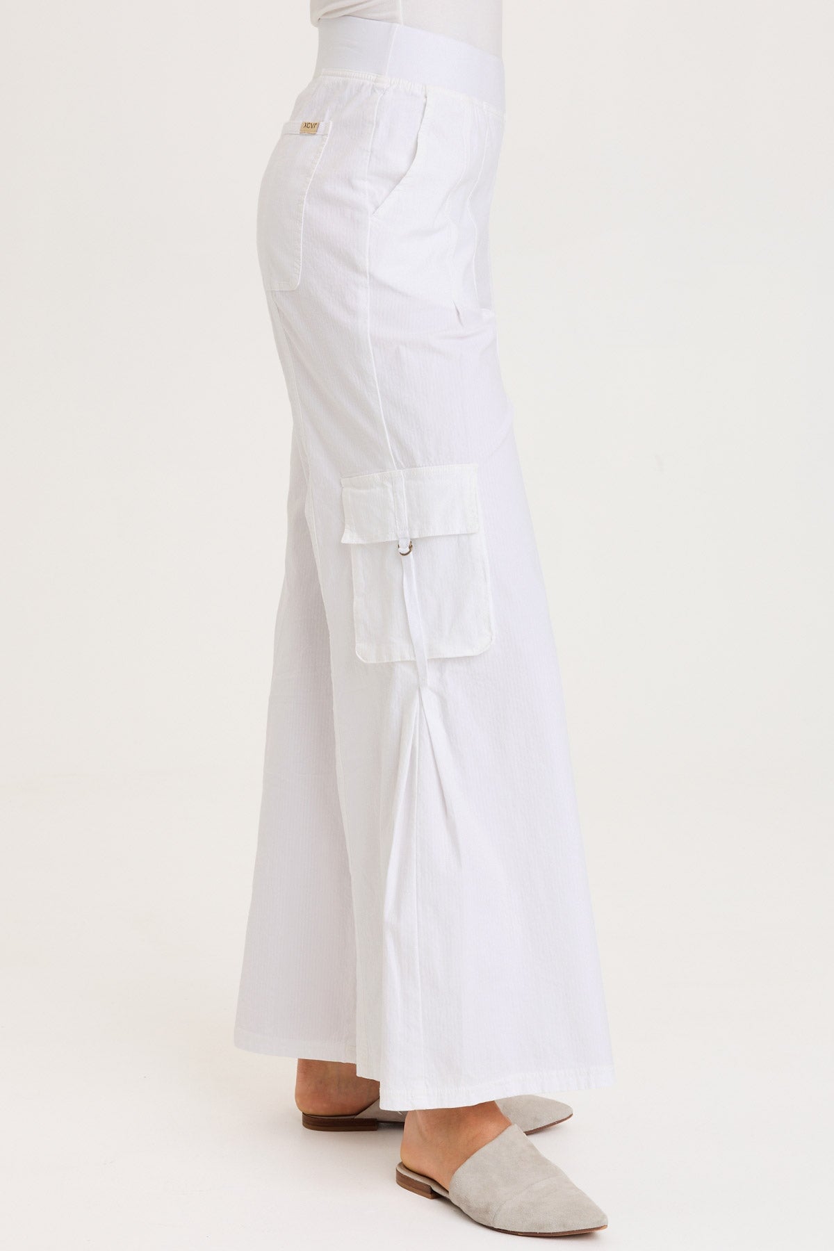Erwin Side Pleats Cargo Wide-Leg Pant