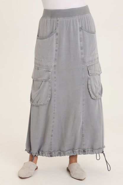 Ingram Cinchable Cargo Twill Skirt