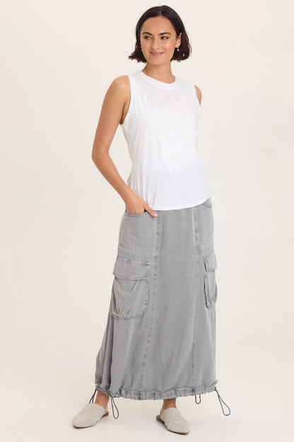 Ingram Cinchable Cargo Twill Skirt