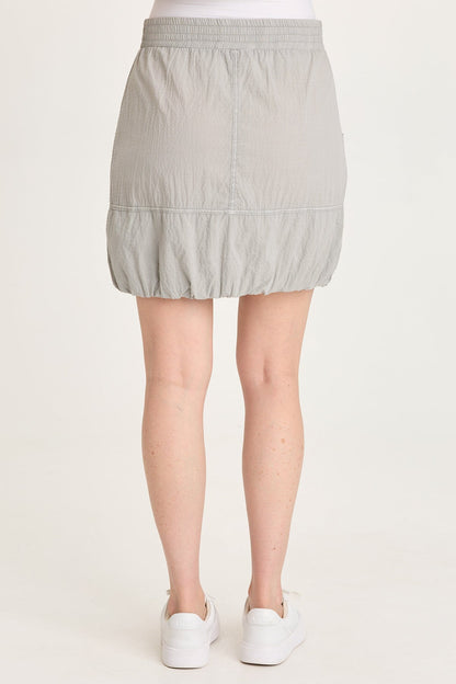 Corwyn Textured Zip-Front Mini Skirt