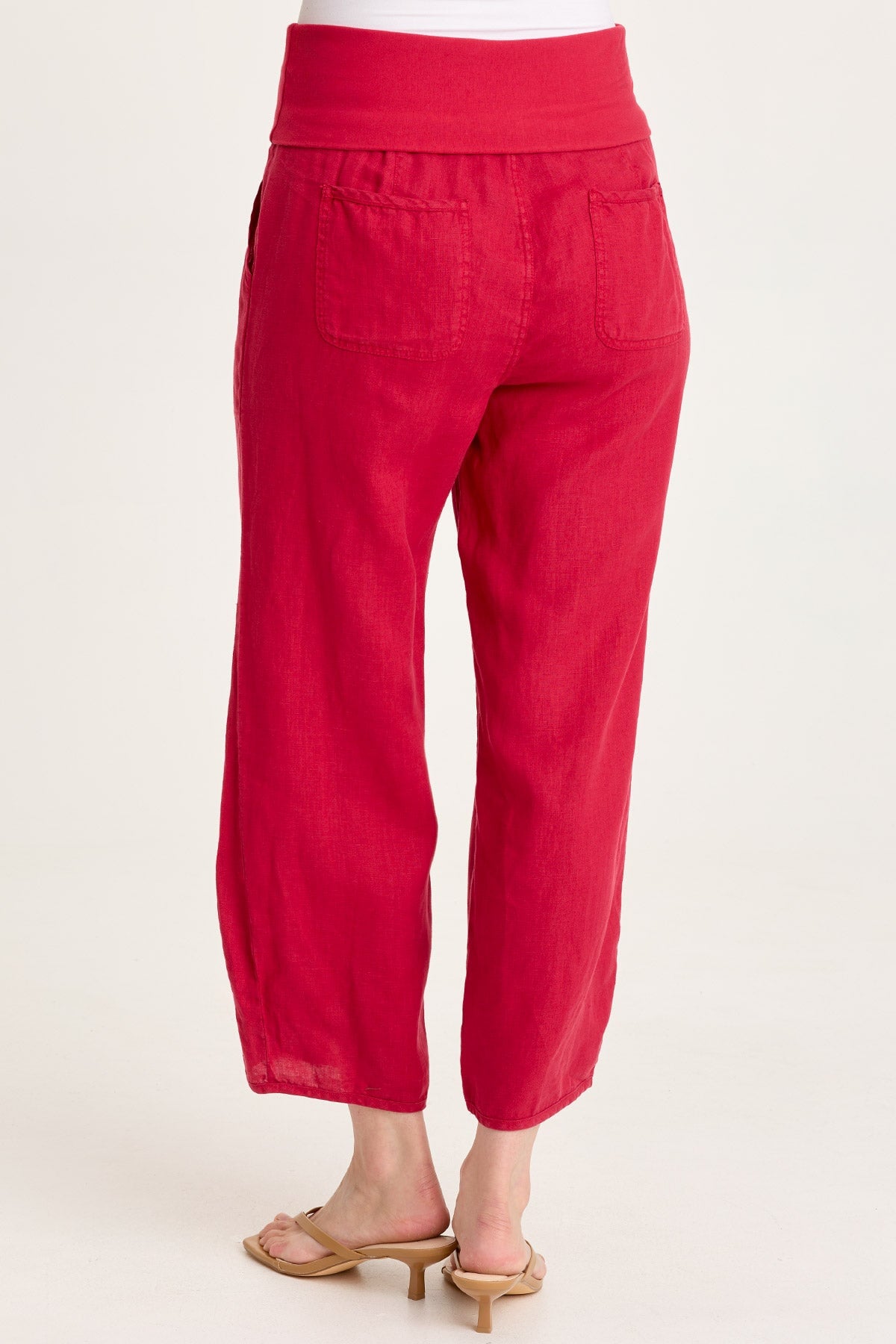 Vasco Linen Barrel Leg Crop