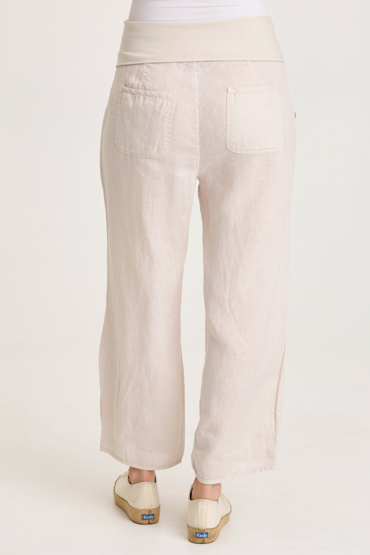 Vasco Linen Barrel Leg Crop