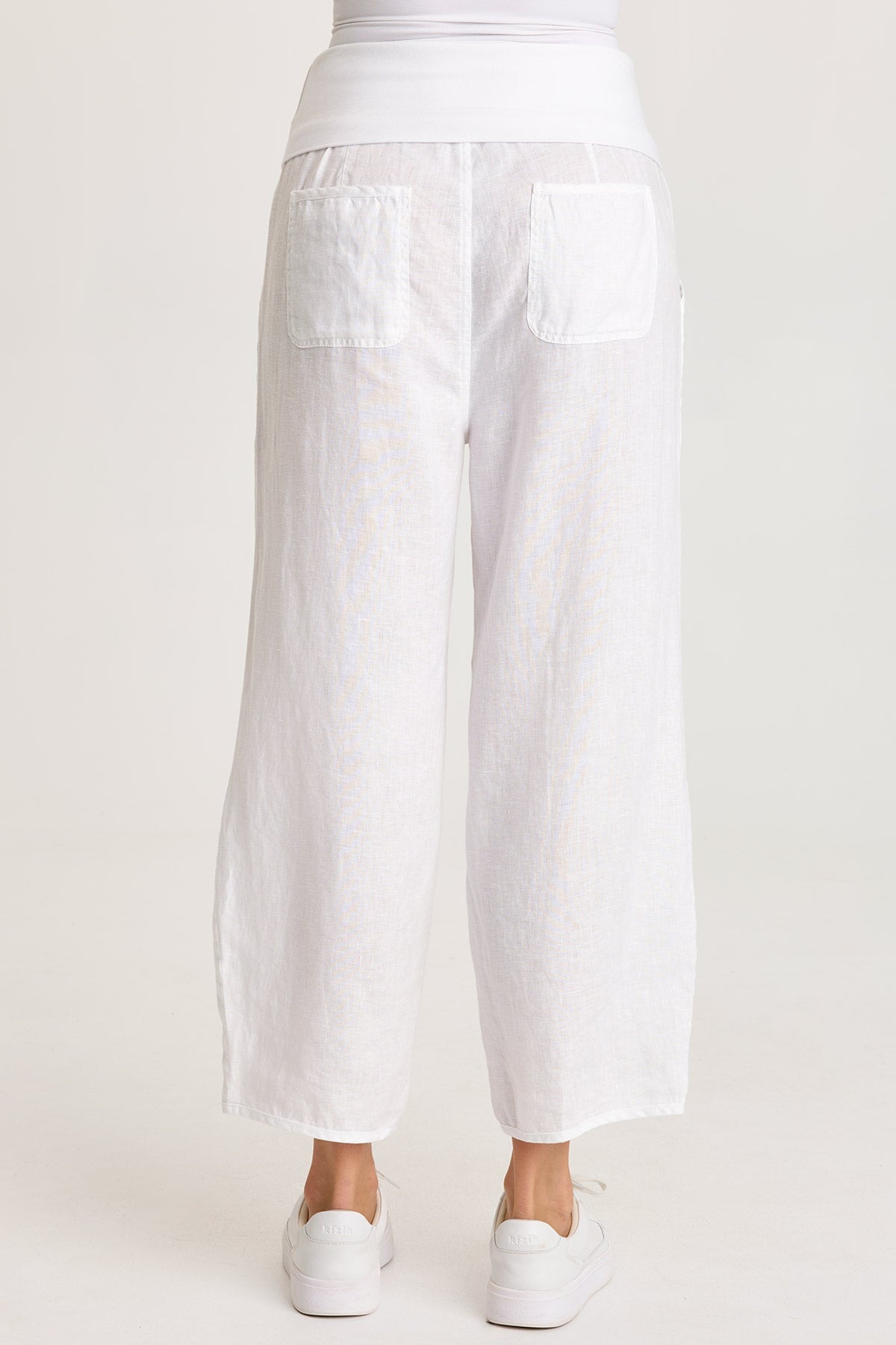 Vasco Linen Barrel Leg Crop