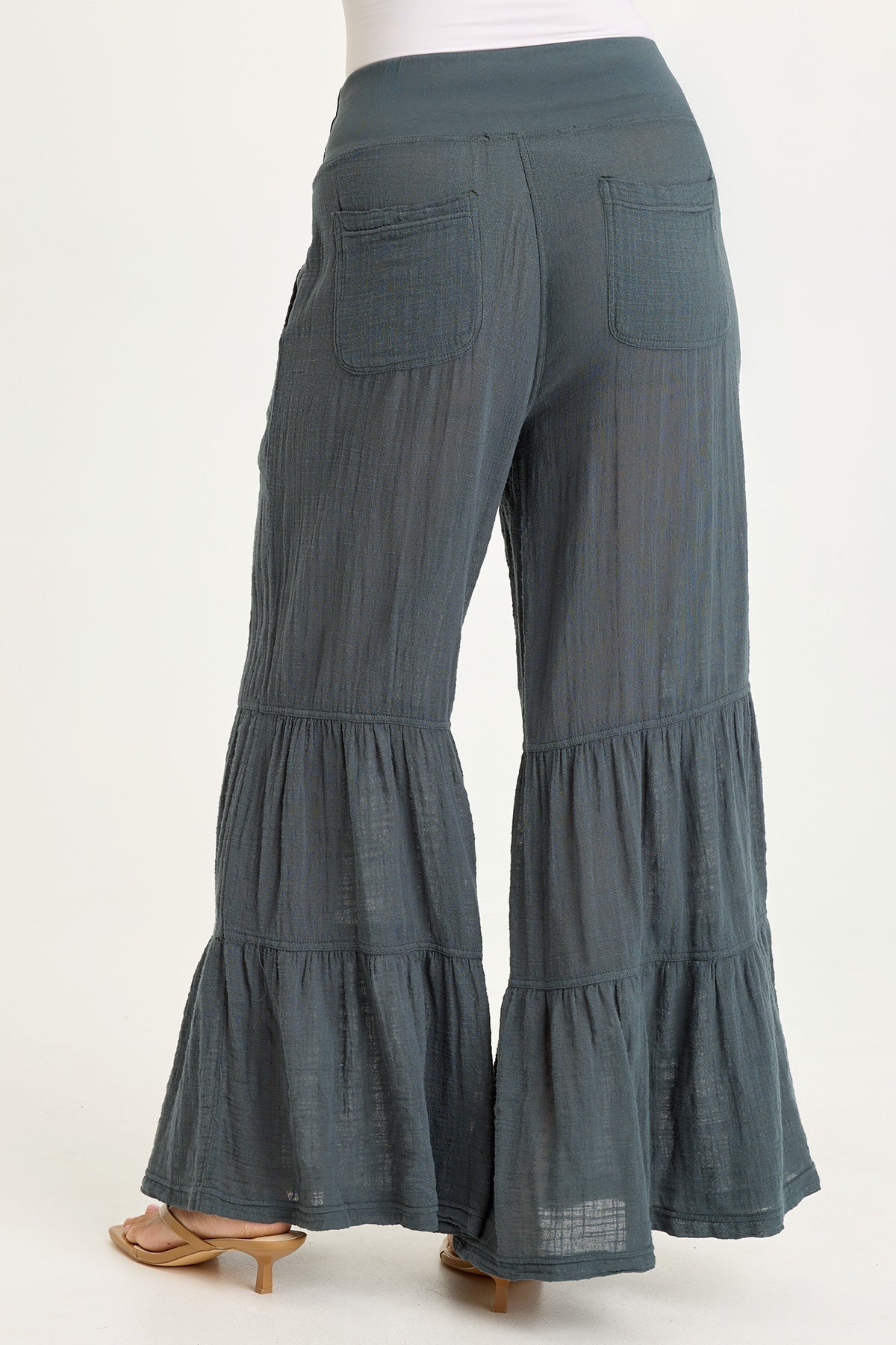 Lando Gauze Tiered-Bottom Pant