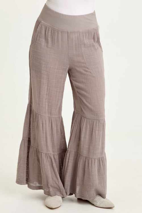 Lando Gauze Tiered-Bottom Pant