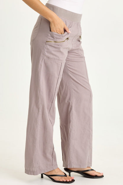 Torryn Linen Zipper Pockets Pants