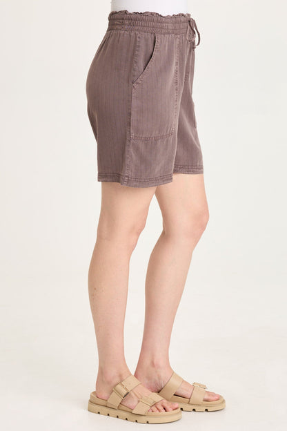 Lynn Embroidered Pinstripe Short