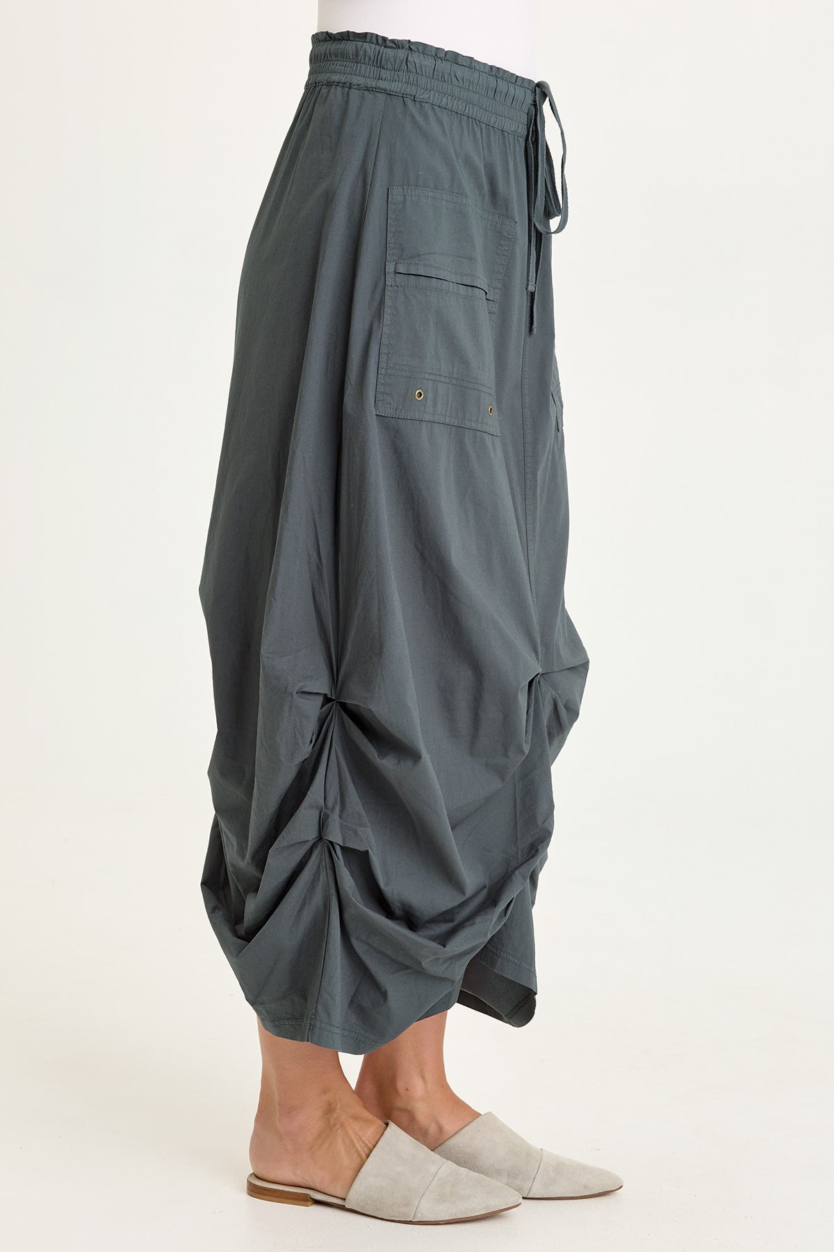 Hedvig Poplin Pleated Hem Skirt