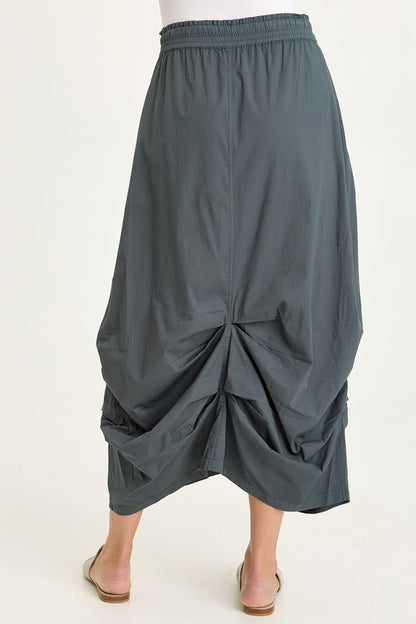 Hedvig Poplin Pleated Hem Skirt