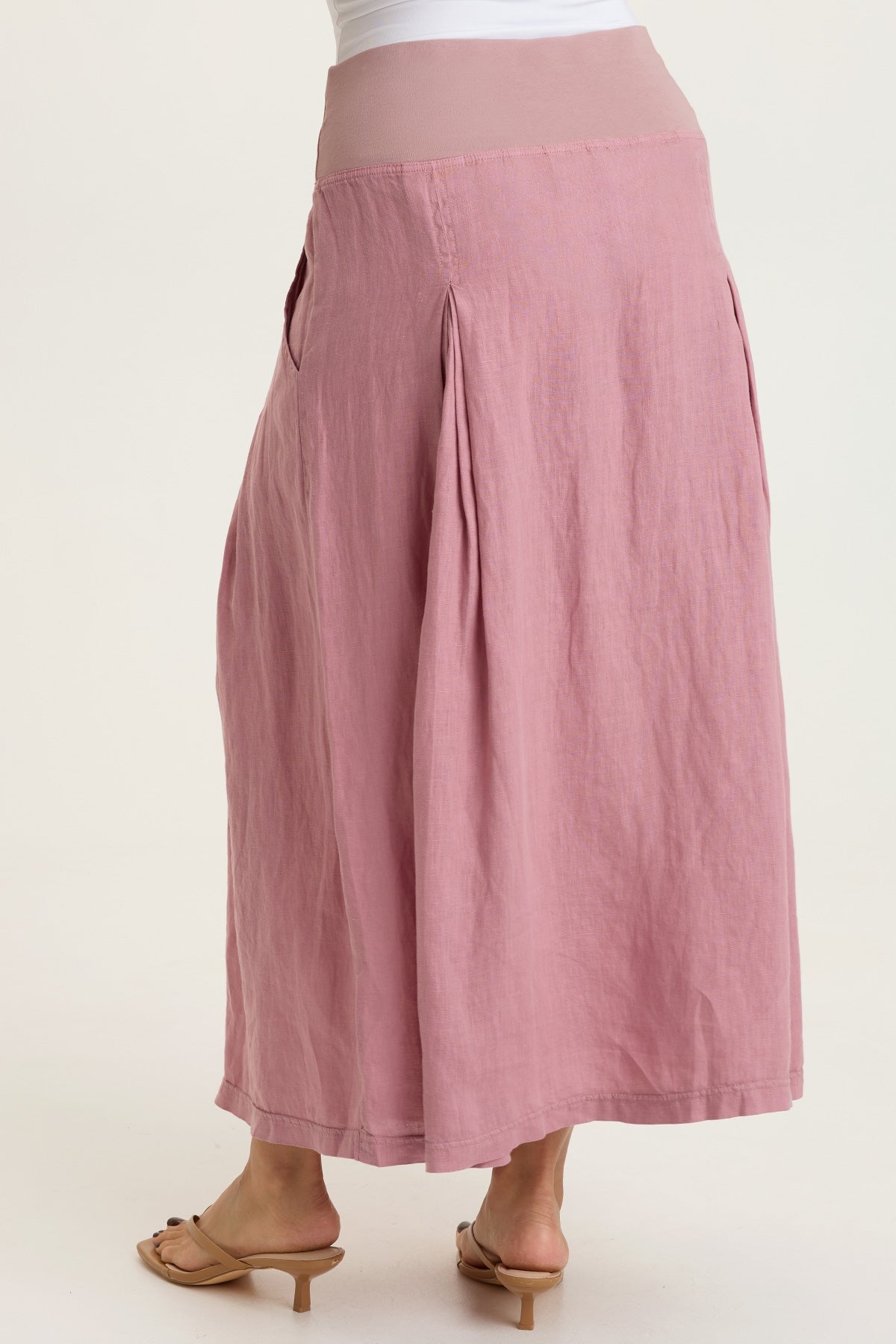 Aderyn Linen Pleated Skirt