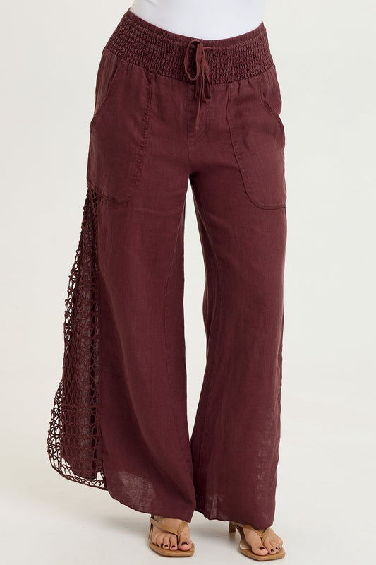 Garcia Linen Crochet Pant