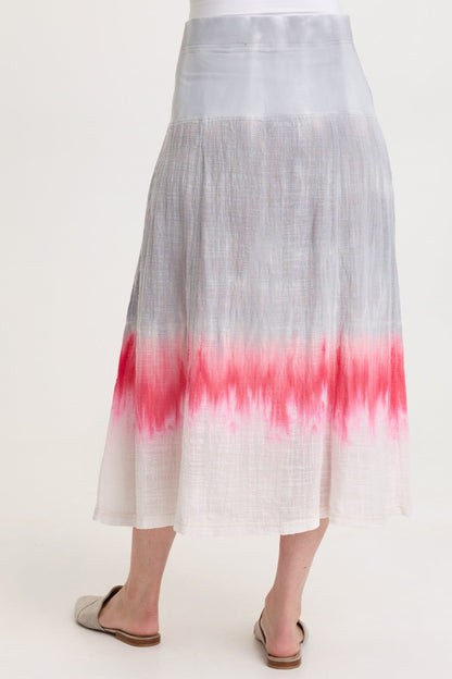 Tani Gauze Slim-to-Flare Skirt