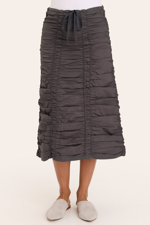Double Shirred Panel Skirt