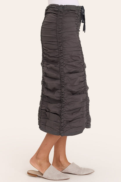 Double Shirred Panel Skirt