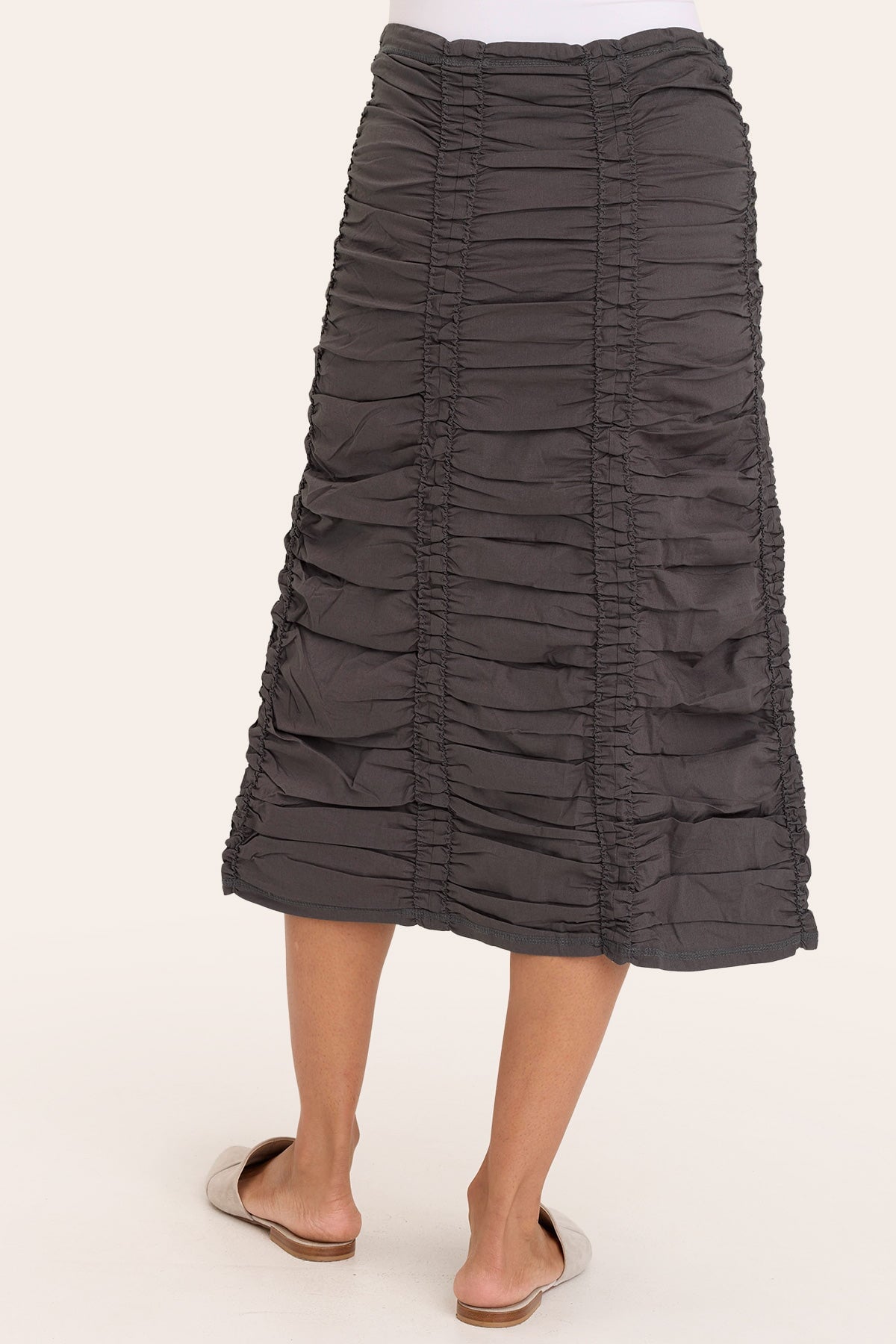 Double Shirred Panel Skirt