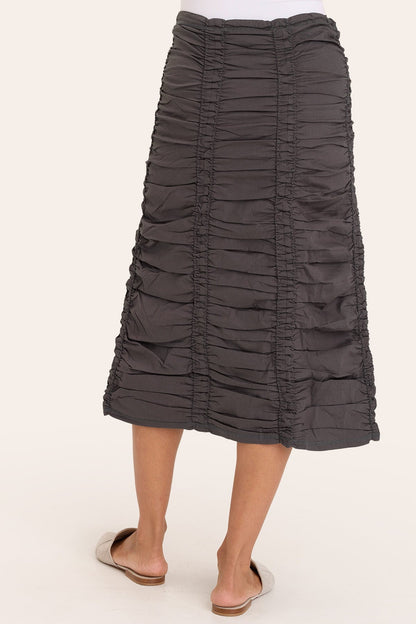 Double Shirred Panel Skirt