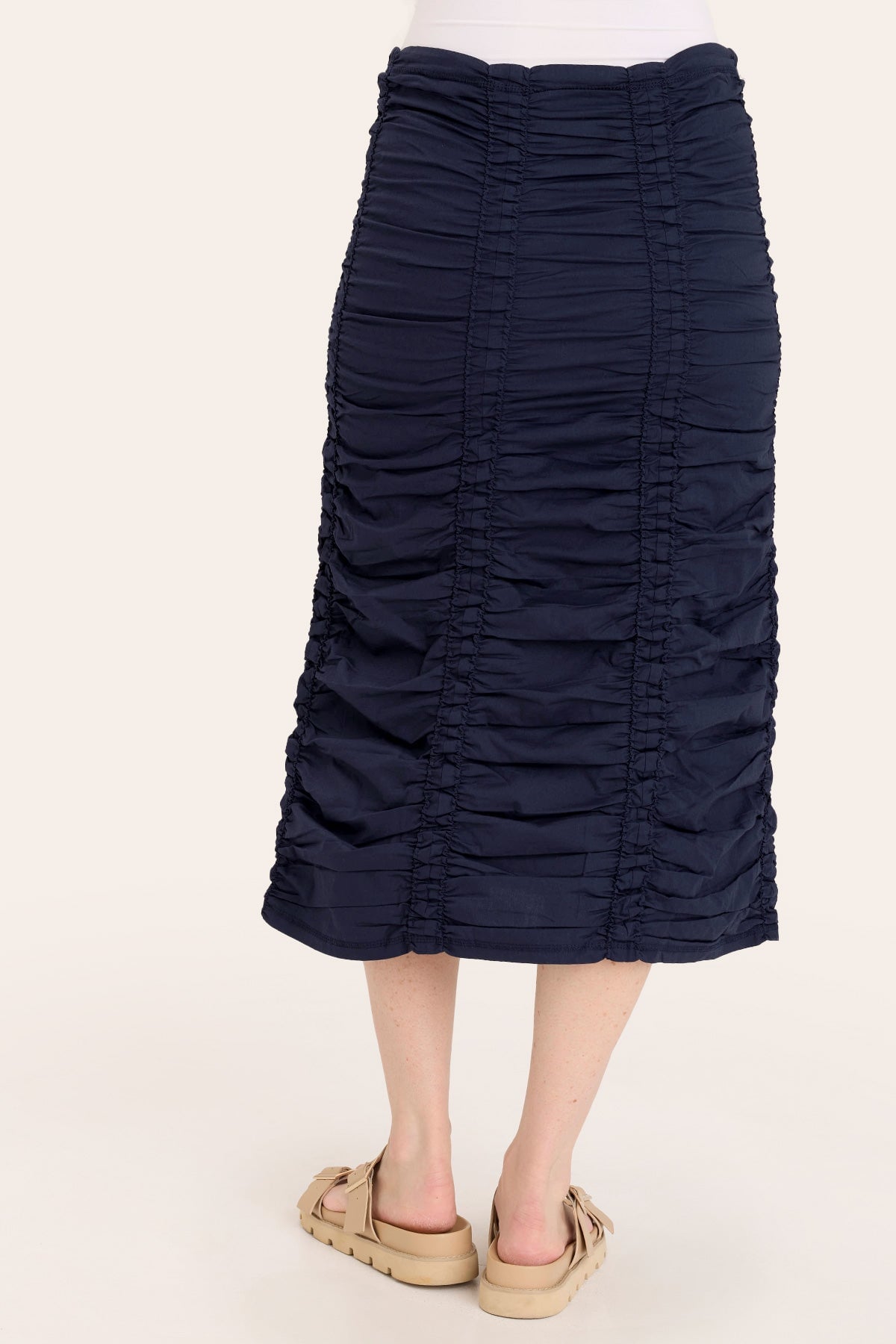 Double Shirred Panel Skirt