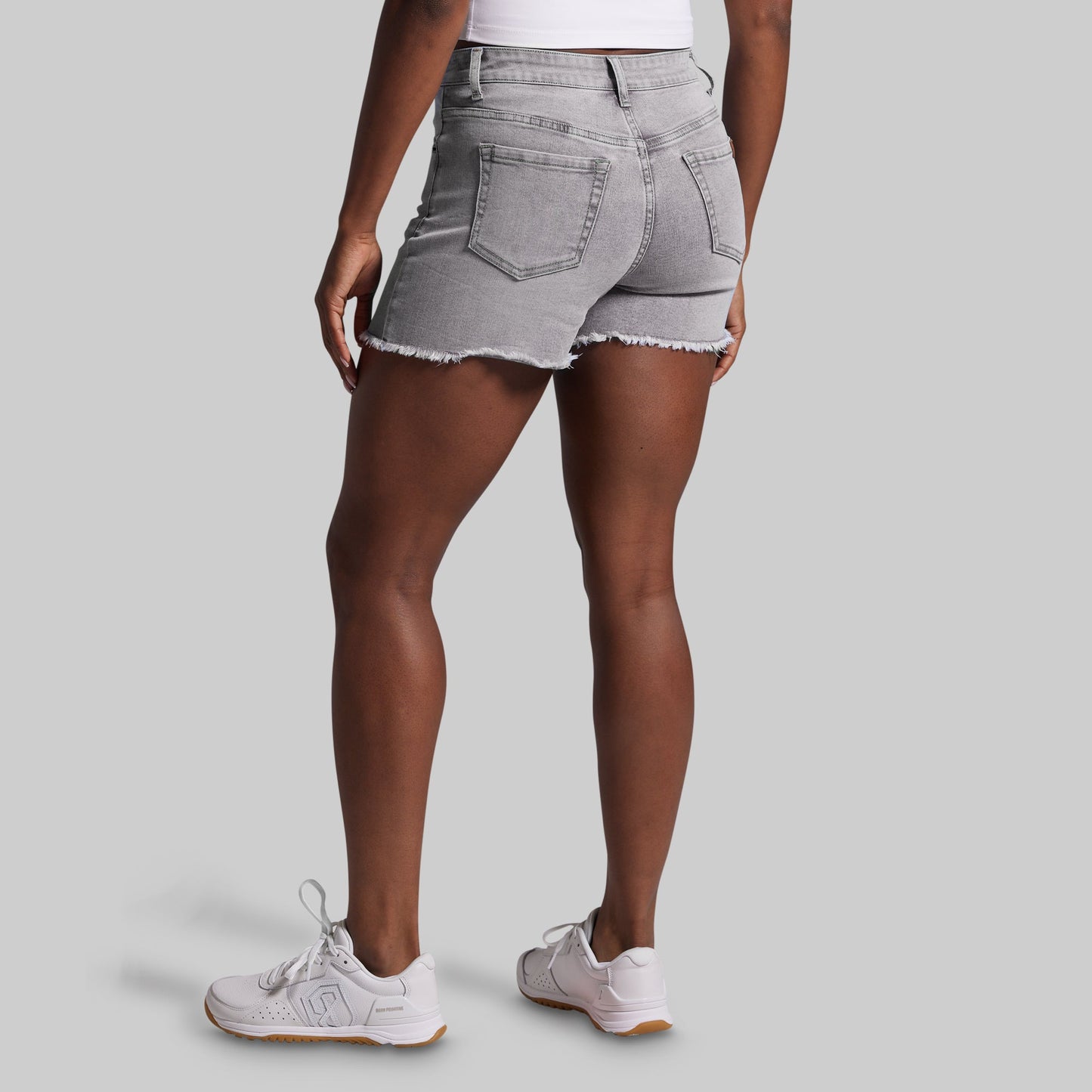 FLEX Stretchy Jean Short (Light Grey Wash)