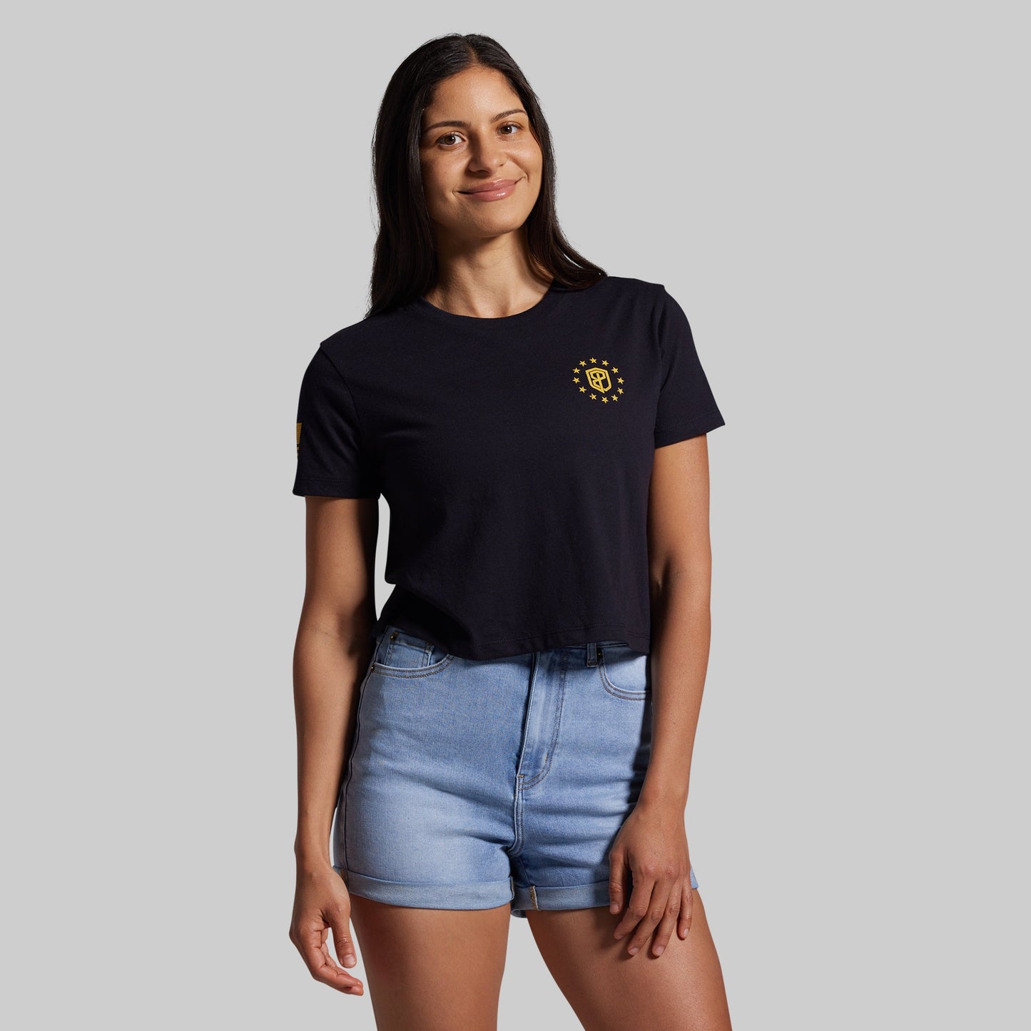 Don't Tread On Me Crop Tee (Black)