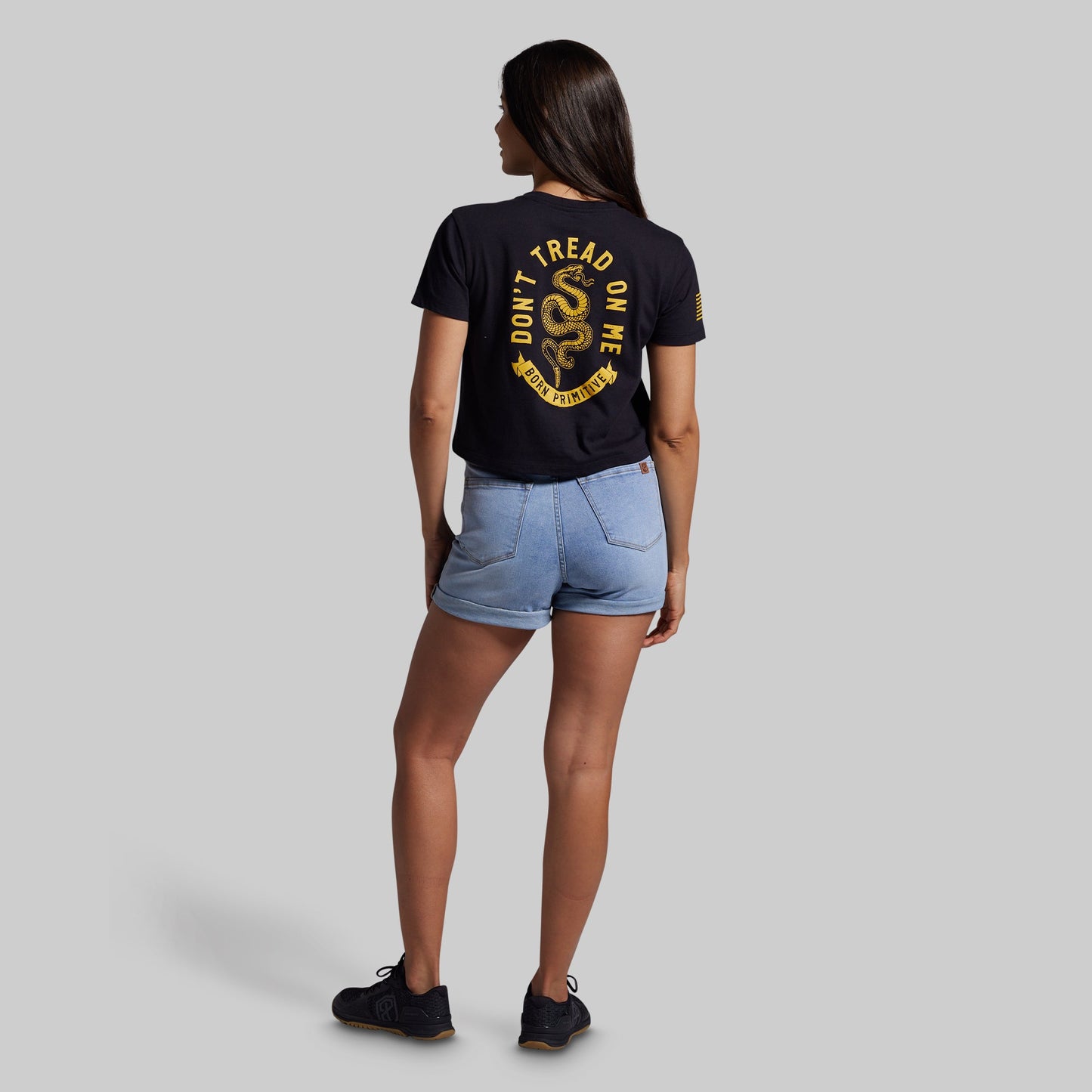 Don't Tread On Me Crop Tee (Black)