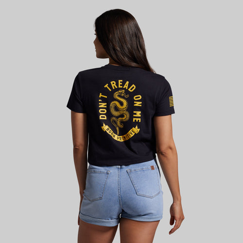Don't Tread On Me Crop Tee (Black)