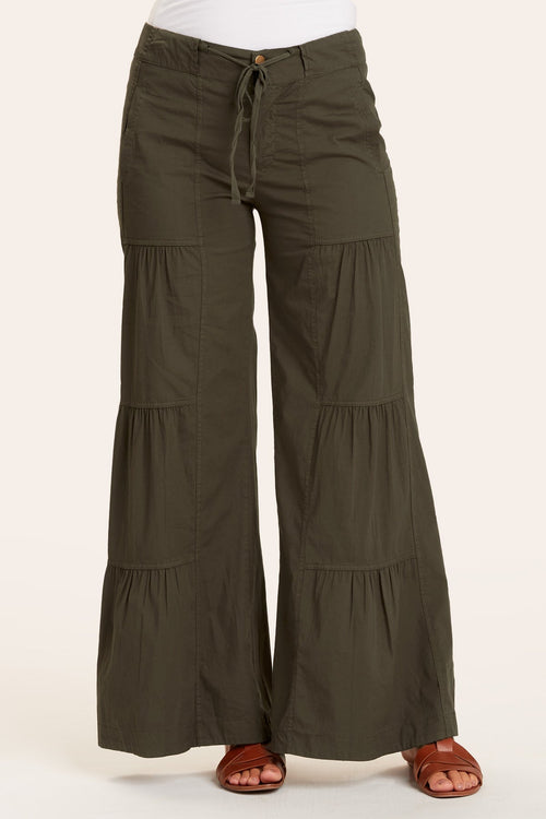 Terraced Wide Leg Pant