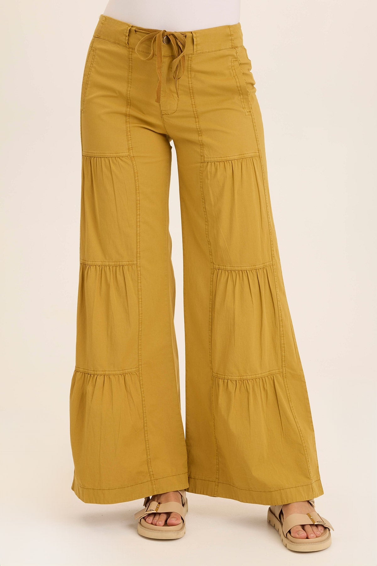 Tiered Wide Leg Pant