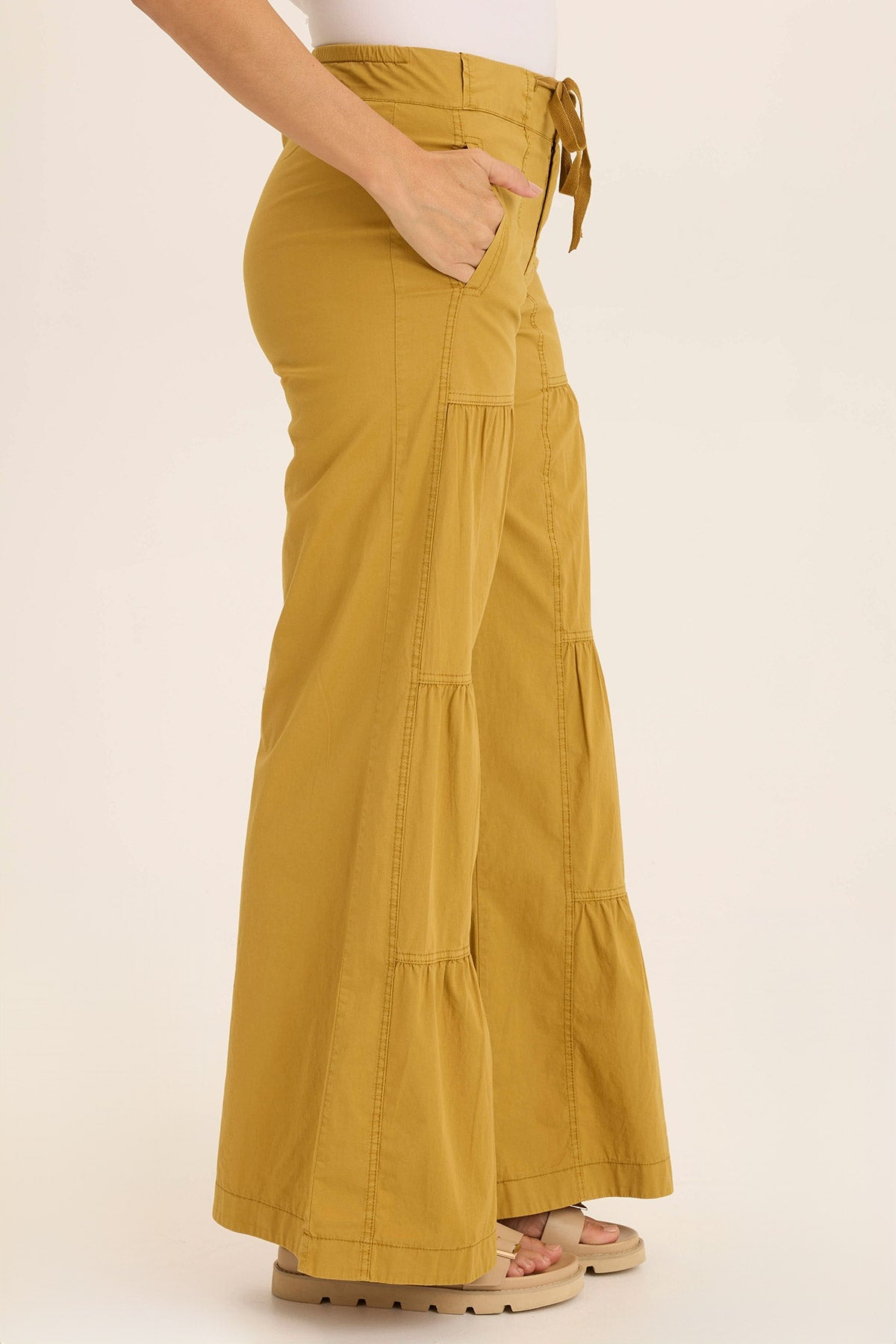 Tiered Wide Leg Pant