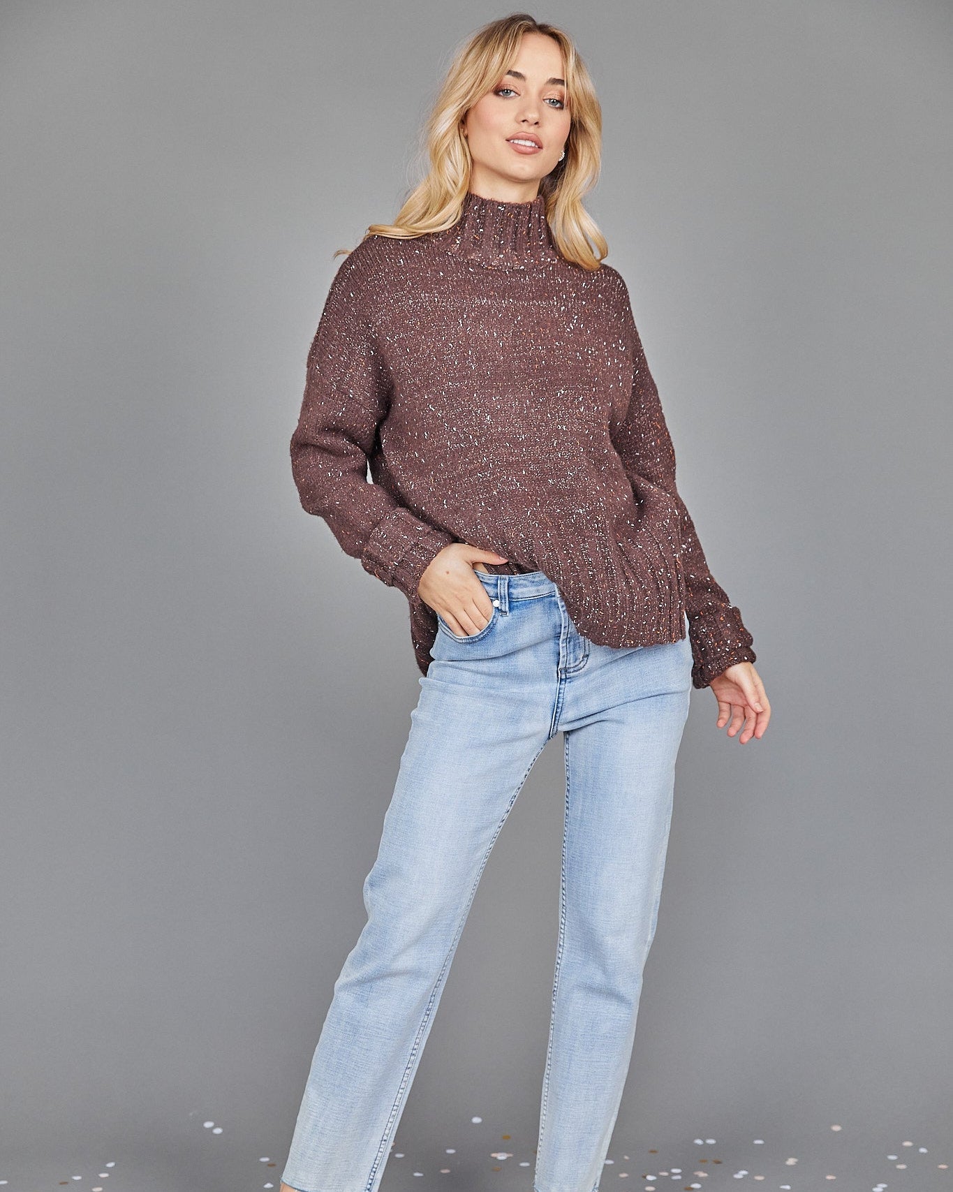 Chesterfield Jumper - Chocolate | Women's Heavyweight Turtleneck Jumper