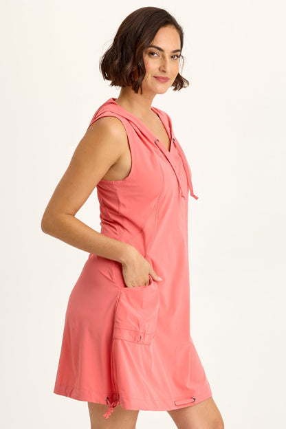 Sumi Active Whisper Stretch Hooded Cargo Mini Dress