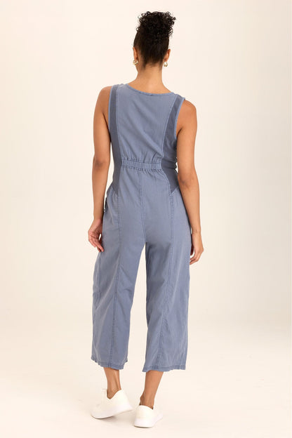 Linen Macgowan Wide Leg Cargo Jumpsuit