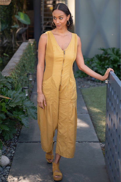 Linen Macgowan Wide Leg Cargo Jumpsuit
