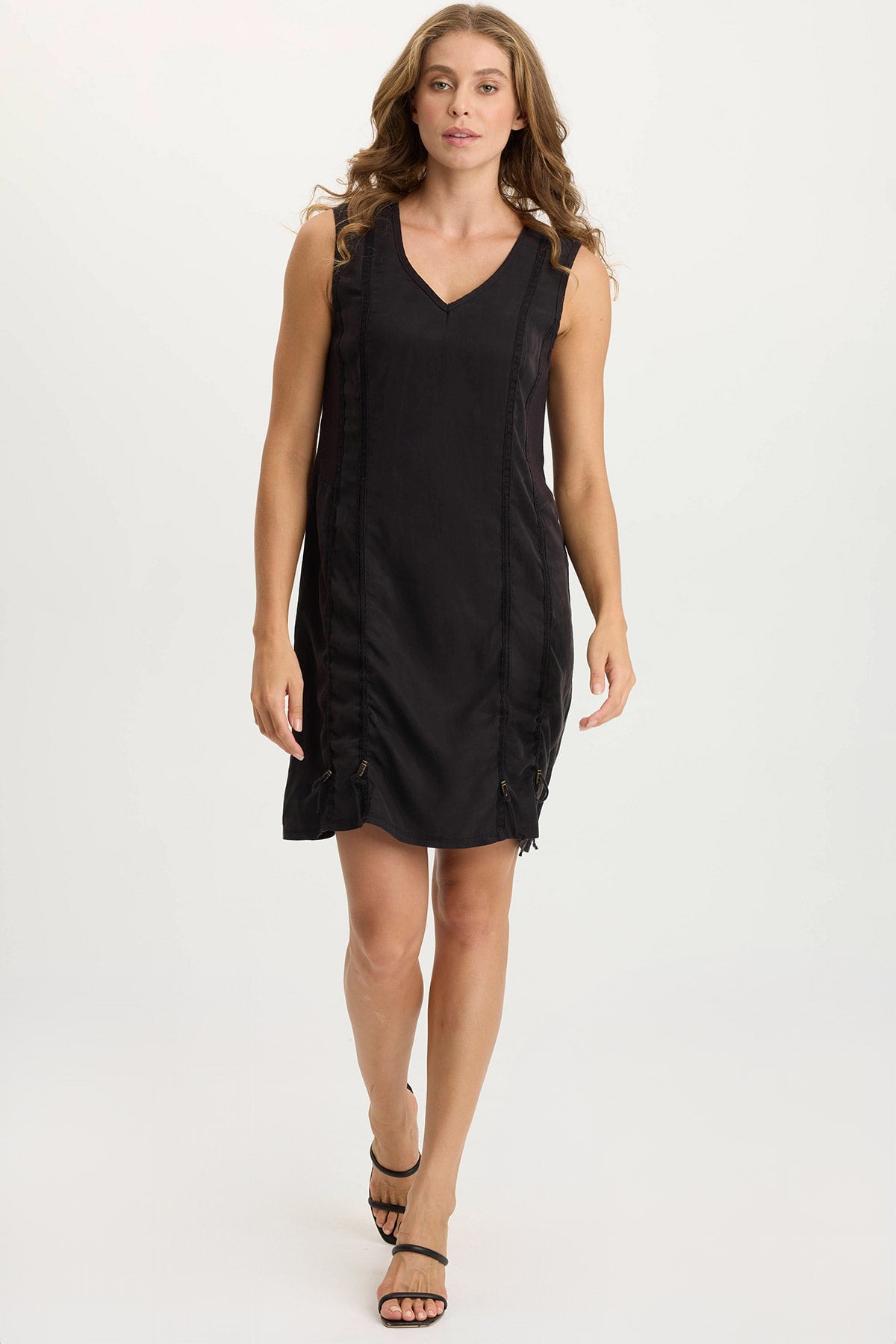 Karima Twill Corded Cinch Tank Dress