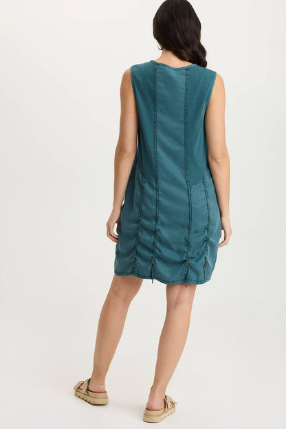Karima Twill Corded Cinch Tank Dress