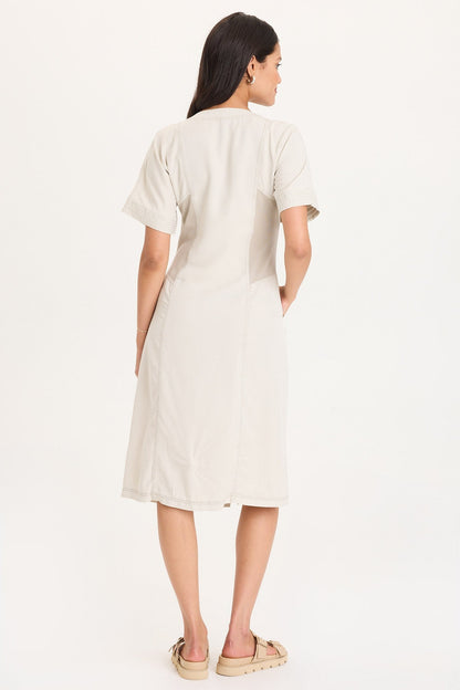 Addair Button-Up Short Sleeve Twill Dress