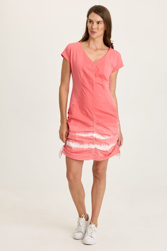 Wylda Poplin Cinchable V-Neck Dress